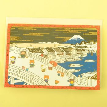 Hello Kitty Fuji Mountain All-Purpose Holiday Christmas Card 3D 1PC