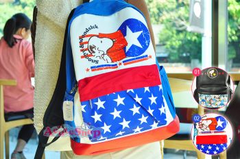 Snoopy Canvas Backpack Rucksack School Bag American style