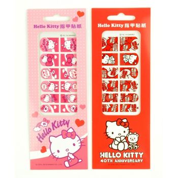 Hello Kitty Nail Stickers x 2 sheets in PINK & RED