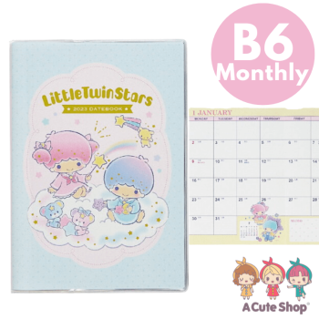 2022 - 2023 Little Twin Stars Monthly Planner Schedule Book Datebook B6 Kawaii Sanrio Japan