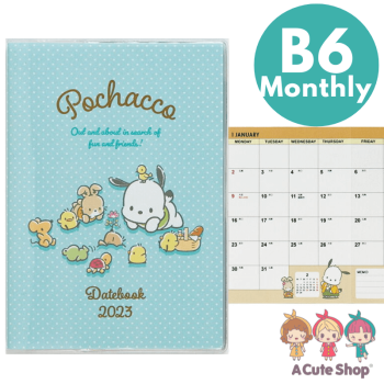 
2022 - 2023 Pochacco Monthly Planner Schedule Book Datebook B6 Kawaii Sanrio Japan
