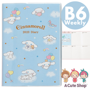 2022 - 2023 Cinnamoroll Weekly Planner Schedule Book Datebook B6 Block Type Kawaii Sanrio Japan