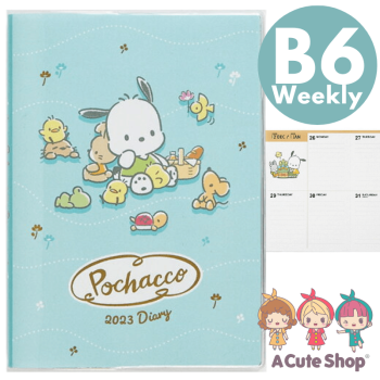 2022 - 2023 Pochacco Weekly Planner Schedule Book Datebook B6 Block Type Kawaii Sanrio Japan