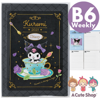 2022 - 2023 Kuromi Weekly Planner Schedule Book Datebook B6 Block Type Kawaii Sanrio Japan
