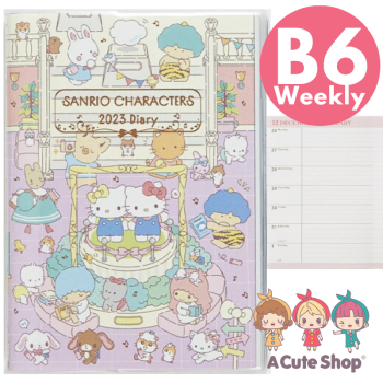 2022 - 2023 Hello Kitty Sanrio Characters Weekly Planner Schedule Book Datebook B6 Block Type Kawaii Sanrio Japan 