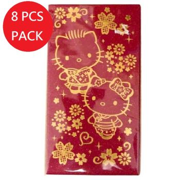 Hello Kitty Dear Daniel Bling Glitter Chinese New Year Red Envelopes Packet 8pcs