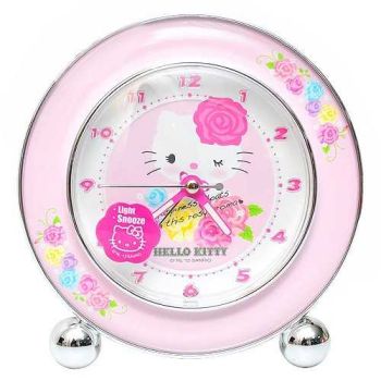 Hello Kitty Snooze Alarm Clock Rose Sanrio