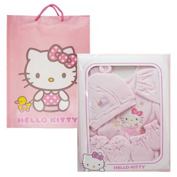 Hello Kitty Baby Fulff 4-Piece Layette Gift Set Pink Rabbit Sanrio