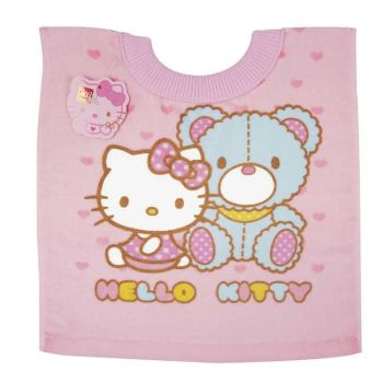 Hello Kitty Baby Bib Towel Pull-Over Cotton Pink