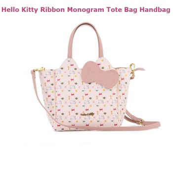 Arnold Palmer X Hello Kitty Monogram Tote Bag Handbag Women Girls Ladies Bag +BONUS MASKS Black & White