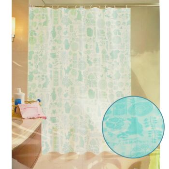 Beatrix Peter Rabbit PEVA Shower Curtain Bathroom Door Curtain Blue