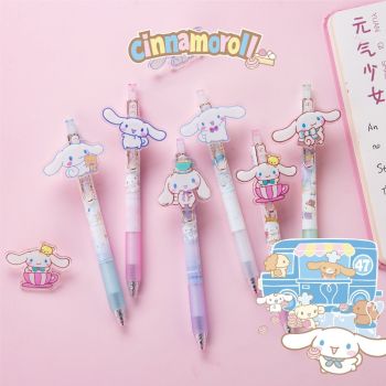 Sanrio Cinnamoroll Quick-Dry Gel Pen Charm 6PC Set Black Ink 0.5MM