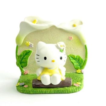 Hello Kitty Ceramic Bossed Memo Card Holder Arum lily Sanrio