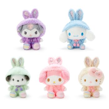 Sanrio Hello Kitty & Friends Easter Bunny 12 Plush Dolls & 6 Plush Keychains