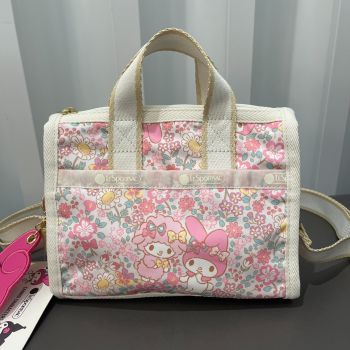 Sanrio My Melody Le Sport Sac Convertible Crossbody + Top Handle Handbag Women Girls Pink