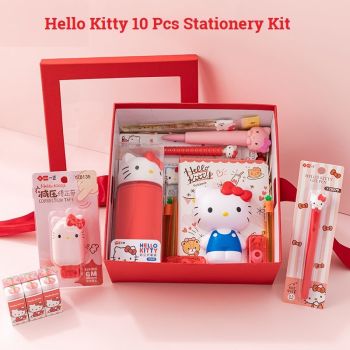 Hello Kitty Stationery Kit Gift Box Set Red Pink Purple Back to School Holiday Gift 