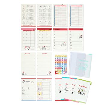 2023 - 2024 Hello Kitty Agenda Refills for FF Pocket Organiser PINK & RED Sanrio Japan Planner Setup