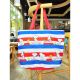 Snoopy Women's Canvas Shopping Tote Bag Shoulder Bag Handbag Large Size Blue Red