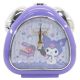 Kuromi My Melody Snooze Alarm Bell Clock LED Light Mirror Purple Sanrio Japan Item