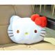 Hello Kitty Ribbon Head Shape Cushion Pillow Red Sanrio