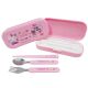 Hello Kitty Lunch Tableware Spoon and Fork and Chopsticks Set in Case for Sanrio