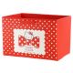 Hello Kitty Foldable Drawer Storage Box Dot Ribbon Red Sanrio