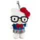 Hello Kitty Supercute Nerd Geek Plush Doll Keychain Charm 6