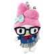 My Melody Supercute Nerd Geek Plush Doll Keychain Charm 6