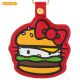 Hello Kitty Keychain Strap Key Chain Ring Hook Clasp Hamburger 