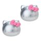 Hello Kitty Car License Plate Bolt Caps Screw Covers 2 Pcs set Pink Apple