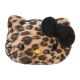 Hello Kitty Head-shape Shoes Deco Detachable Plush Leopard Sanrio Japan Exclusive