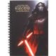 Star Wars The Force Awakens Spiral Notebook Diary B6 Memo Pad Black Kylo Ren