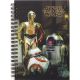 Star Wars The Force Awakens Spiral Notebook Diary B6 Memo Pad Black BB-8 Disney