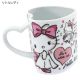 Hello Kitty Ceramics Mug Cup Heart-shape Ribbon Lady-style Sanrio  240ml
