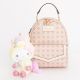 Arnold Palmer X Hello Kitty DIAMOND Backpack Shoulder Bag Rucksack PU Leather Apricot Women Girls Ladies Travel Bag