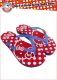Hello Kitty Lady's Slippers Flip Flops Thong Capri Shoes Polka-Dot Red #910791