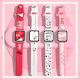 Hello Kitty Apple Watch Band iWatch Band Replacement Gift Package Set w/ Protective Shell + Film 38mm 40mm 42mm 44mm