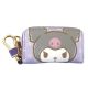 Kuromi Face Smart Key Case Remote Entry Combo Car Key Fob Case Bag Holder Cover Purple 