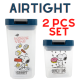 2 Pack Peanuts Snoopy Airtight Food Storage Container Set BPA Free Clear Kitchen & Pantry Organization Containers