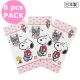 Peanuts Snoopy Chinese New Year Red Envelopes Lucky Money Pockets 6pcs White
