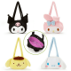 Kuromi My Melody Hello Kitty Cinnamoroll Pompom Purin Shoulder Bags Plush Bag Lolita Face Sling Bags handbag
