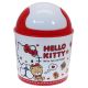 Hello Kitty & Teddy Mini Trash Can with Swing-top Lid Dustbin Red & White from Japan