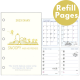2022 - 2023 Peanuts Snoopy Agenda Refills for FF Pocket Organiser WHITE Sanrio Japan Planner Setup