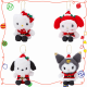 Hello Kitty My Melody Kuromi Pochacco Mini Plush Doll Mascot Holder Christmas Santa Sanrio 2021 Winter NEW 