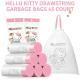 Hello Kitty Drawstring Garbage Bags Medium for Household Bathroom Home Office Kitchen 45 Count 