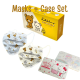 12 Pcs San-X Rilakkuma Adult Disposable Face Medical Masks + Storage Case 100% Taiwan Made Anti-Dust Filter Breathable 3 Layers 