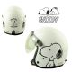 Snoopy Adult Open-Face Helmet Pilot Face Shield 3/4 Motorcycle Helmet Retro White