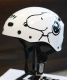 Peanuts Snoopy Adult Motorcycle Half Helmet Half Face Skull Cap For Bike Cruiser Chopper Moped Scooter White + Optional Tinted VIsor 