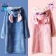 Lilo and Stitch Ladies' Men's Pajamas Hoodie Blanket Nightgown & Trousers Suit Fleece Coral Velvet Enhanced Thickness 