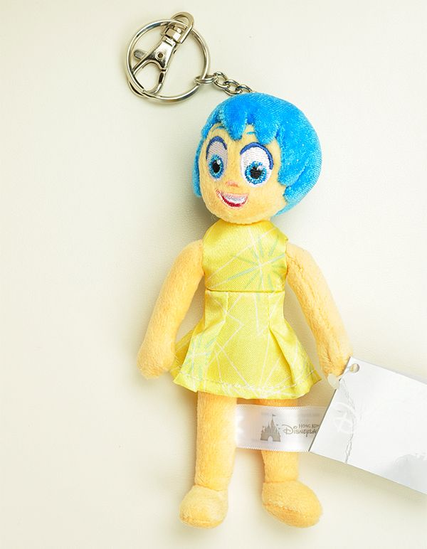 Disney Inside Out Joy 6 Plush Doll Charm Keychain Strap Key Ring Hook  Clasp Inspired by You.